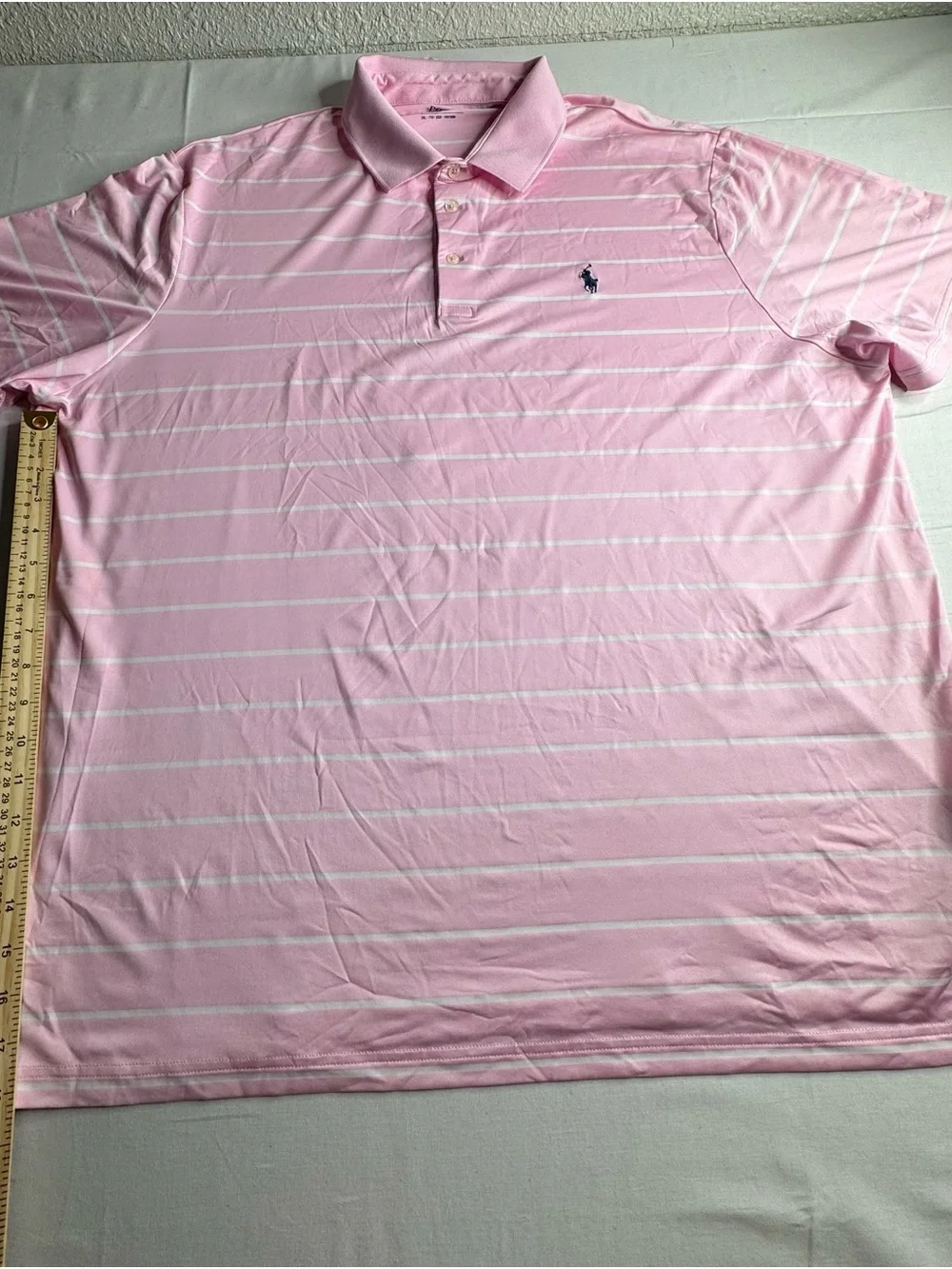 Polo by Ralph Lauren Pink & White Striped Polo Shirt
